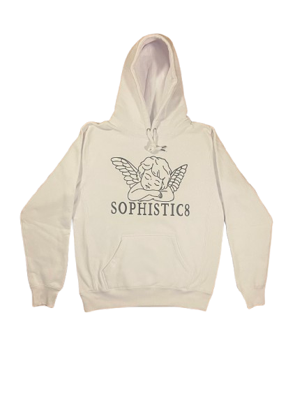 cream sophistic8 angel hooded sweatshirt heavyweight